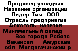 Продавец укладчик › Название организации ­ Лидер Тим, ООО › Отрасль предприятия ­ Алкоголь, напитки › Минимальный оклад ­ 28 800 - Все города Работа » Вакансии   . Амурская обл.,Магдагачинский р-н